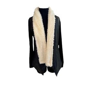 Jack - Faux Leather Jacket With Shearling Black | Size Large‎ | Statement Piece